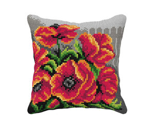 Orchidea Stickkissen-Set – Kreuzstich-Kit, 40 X 40 Cm, Mit Garn Und Nadel