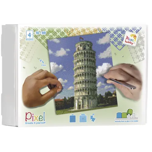 PixelHobby Pixelhobby Geschenkverpakking Toren van Pisa 4 basisplaten