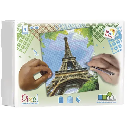 PixelHobby Pixelhobby Geschenkverpakking Eiffeltoren 4 basisplaten PixelHobby Pixelhobby Geschenkverpakking Eiffeltoren 4 basisplaten