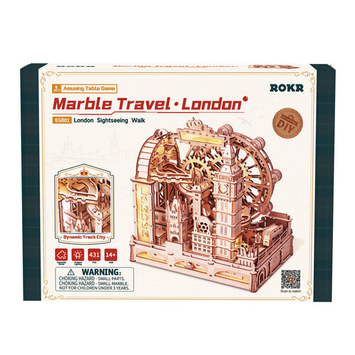 Robotime Robotime 3D Houten Modelbouwpakket Marble Travel London Marble Spaceport