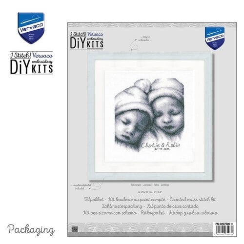 Vervaco Vervaco Borduurpakket Geboorte Tweelingen Vervaco Vervaco Borduurpakket Geboorte Tweelingen