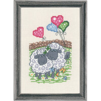 Permin Borduurpakket Sheep celebration 15 x 22 cm