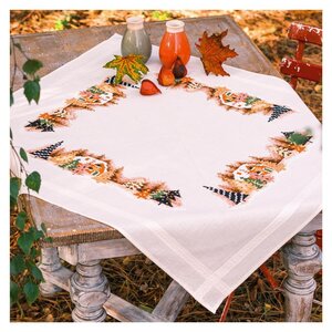 Vervaco Vervaco Tafelkleed Winterdorp 80 x 80 cm Vervaco Vervaco Tafelkleed Winterdorp 80 x 80 cm