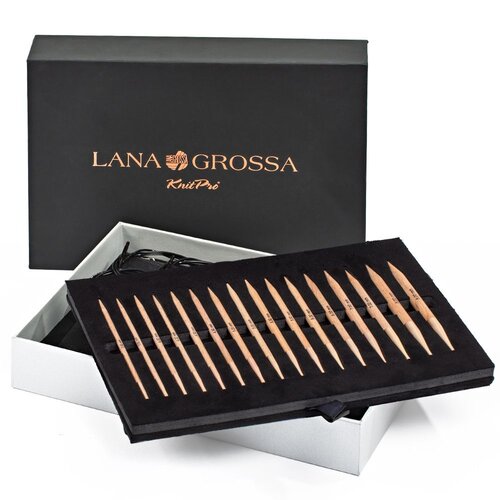 Lana Grossa Lana Grossa Luxe Houten Rondbreinaalden set Lana Grossa Lana Grossa Luxe Houten Rondbreinaalden set