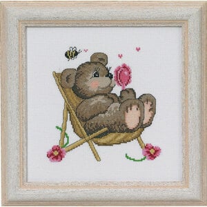 Permin Permin borduurpakket Teddy in chair 13-3357