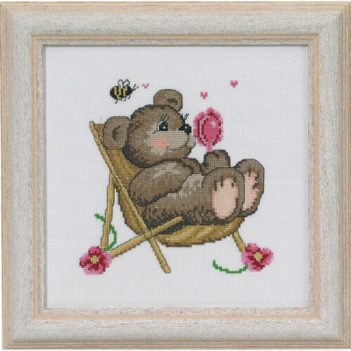 Permin Permin borduurpakket Teddy in chair 13-3357
