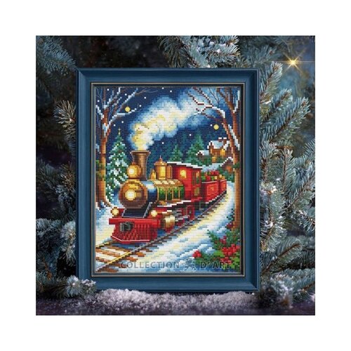 Collection D Art Borduurpakket Santa Express 16 x 21 cm