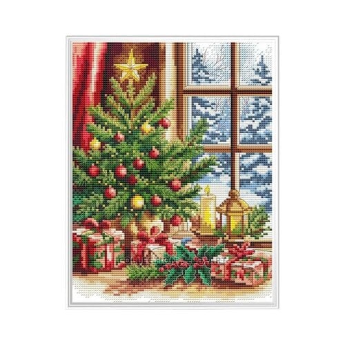 Collection D Art Borduurpakket Christmas Tree 17 x 22 cm
