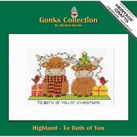 Borduurkaart Highland Card To Both of You
