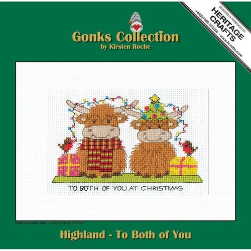 Heritage Crafts Borduurkaart Highland Card To Both of You