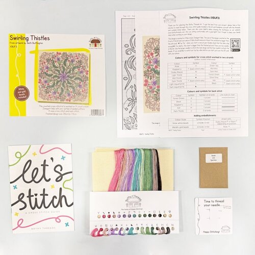 Bothy Threads Bothy Threads Borduurpakket Swirling Thistles