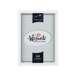 Wizardi Houten lijst met glas 21 x 30 cm Wit Wizardi Houten lijst met glas 21 x 30 cm Wit
