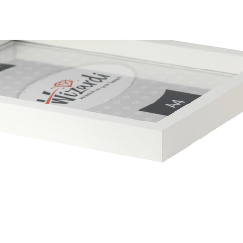 Wizardi Houten lijst met glas 21 x 30 cm Wit Wizardi Houten lijst met glas 21 x 30 cm Wit
