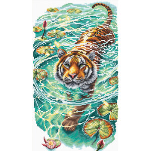 AVA Stitch AVA Stitch Borduurpakket Tiger of the Turquoise Lotus Pond