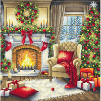 AVA Stitch Borduurpakket Christmas Eve by the Fireplace