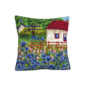Collection D Art Borduur kussen Cornflower Field 40 x 40 cm