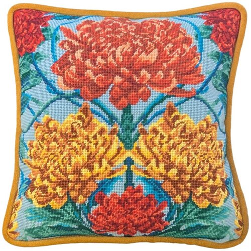 Bothy Threads Bothy Threads Petit Point borduur kussen Caustic Chrysanthemum