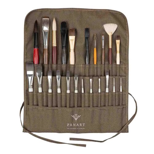 Roletui voor penselen met 22 vakken