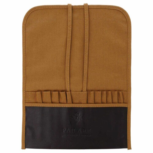 Roletui voor penselen leeg 12 vakken kort