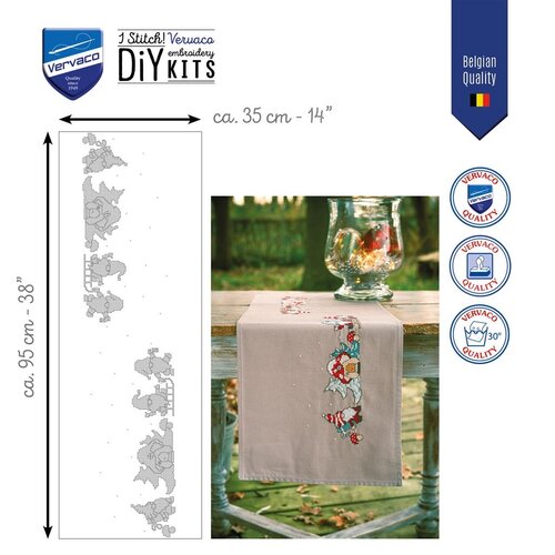 Vervaco Vervaco Tafelloper Wichtel 35 x 95 cm