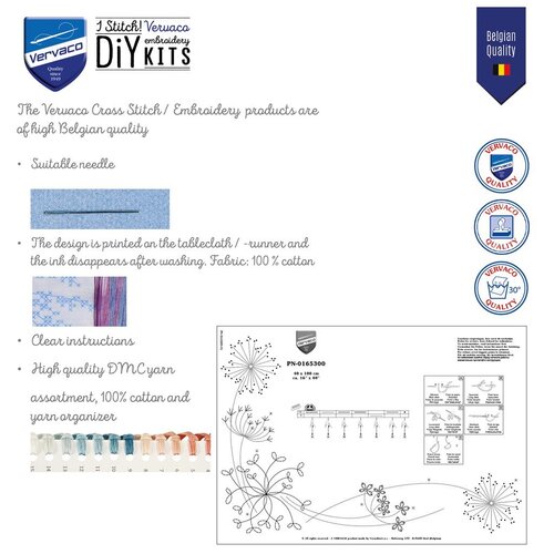 Vervaco Vervaco Tafelkleed Wichtel 72 x 72 cm