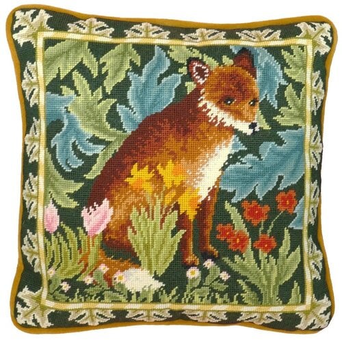 Bothy Threads Bothy Threads Petit Point Borduurkussen Woodland Fox Tapestry