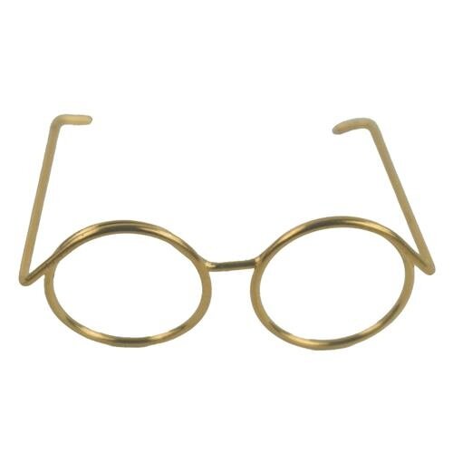 Durable Gouden metalen brilletje voor Amigurumi 35 mm 5 stuks