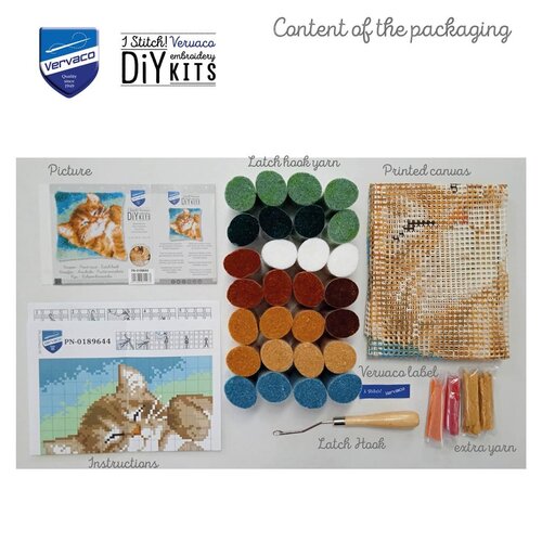 Vervaco Vervaco Smyrna Knoopkussen Spinnende kat