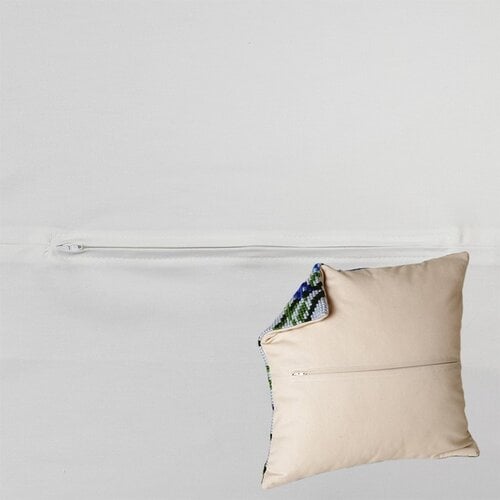 Kussenrug met rits 45 x 45 cm Wit