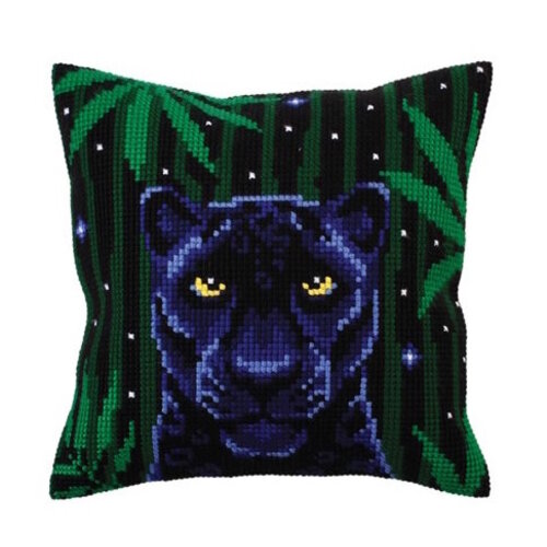 Collection D Art Borduur kussen Night Jungle 40 x 40 cm cda-5301