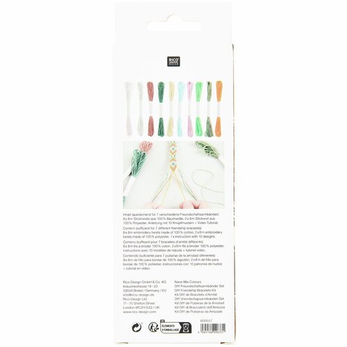 Rico Design Vriendschapsarmbanden Knutselset Neon Mix Kleuren
