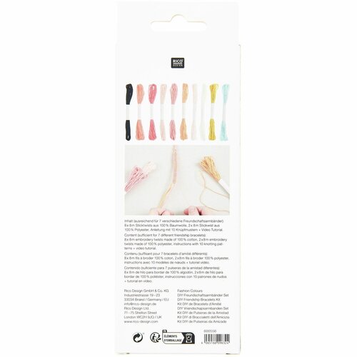 Rico Design Vriendschapsarmbanden Knutselset Fashionkleuren