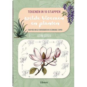 Librero Wilde bloemen en planten Tekenen in 10 stappen