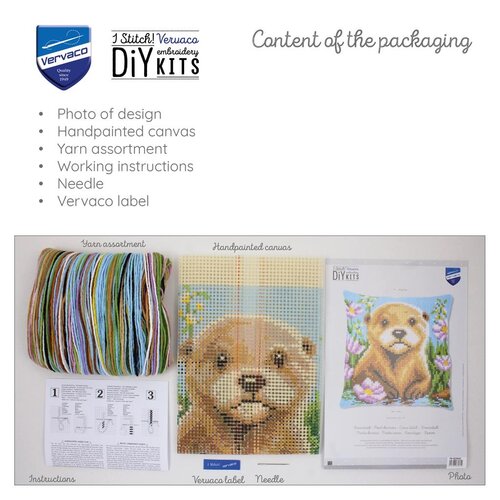 Vervaco Vervaco Borduur Kussen Otter