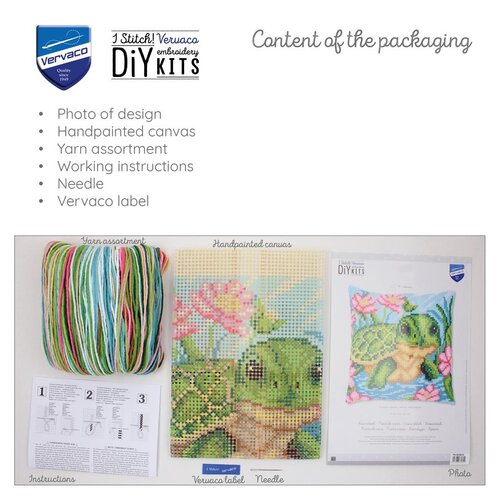 Vervaco Vervaco Borduur Kussen Schildpadje