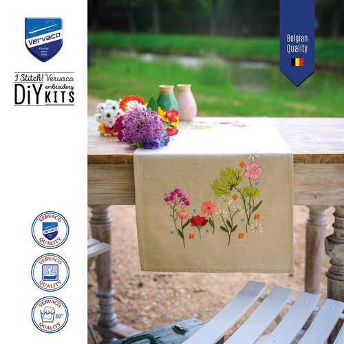 Vervaco Vervaco Loper Wilde bloemen 35 x 95 cm