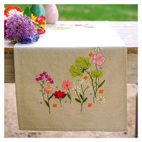 Vervaco Vervaco Loper Wilde bloemen 35 x 95 cm