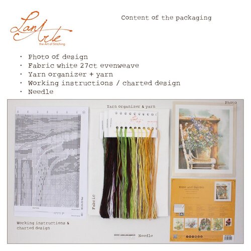 Lanarte Lanarte Borduurpakket Floral vintage art