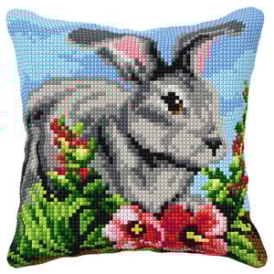Orchidea Borduur kussen Bunny 40 x 40 cm