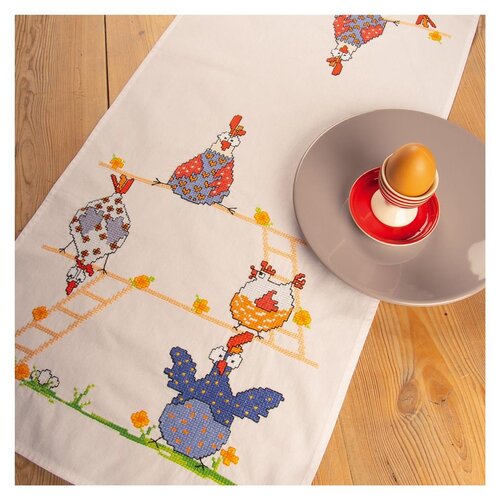 Vervaco Vervaco borduurpakket Loper Gekke Kippen