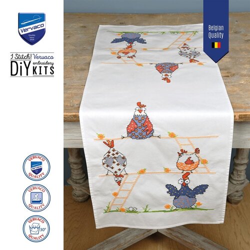 Vervaco Vervaco borduurpakket Loper Gekke Kippen