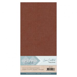 Card Deco Linnenkarton Vierkant  Roest Bruin 240 gram 10 vel