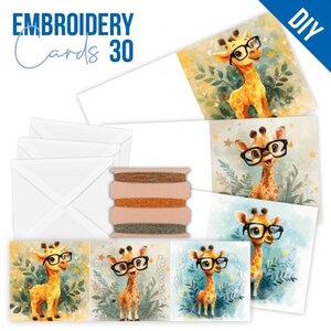Hobbydots Stitch and Do Cards 30 Smart Giraffes