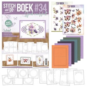 Hobbydots Stitch and Do boek A6  34 Butterfly Dreams