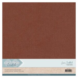 Card Deco Linnenkarton Cardstock Rusty Brown 30.5 x 30.5 cm