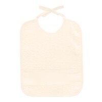 Baby Slabber met aïda borduurrand ecru 25 x 31 cm