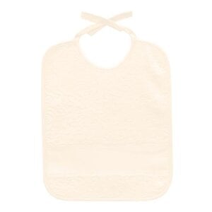 Restyle Baby Slabber met aïda borduurrand ecru 25 x 31 cm