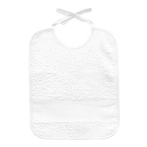 Restyle Baby Slabber met aïda borduurrand Wit 25 x 31 cm