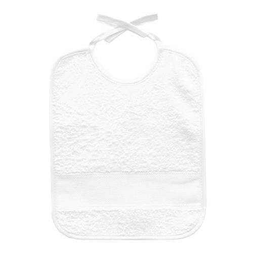 Restyle Baby Slabber met aïda borduurrand Wit 25 x 31 cm