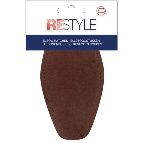 Restyle Elleboogstukken 18,5 cm x 9,5 cm opstrijkbaar lichtbruin